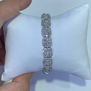 14K White Gold Ladies Diamond Bracelet with 9.56ct